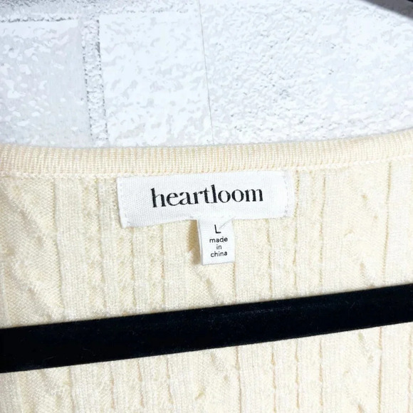 Heartloom - Revolve Cream Cable Knit Sweater Women's Size Large - Picture 6 of 8